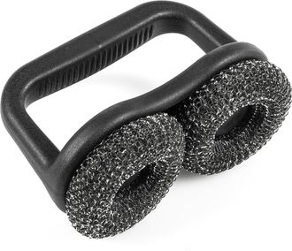 OEM Spazzola Per Barbecue A Doppia Testa In 2 Pezzi, Con Tampone In Acciaio Extra-large, Per Una Pulizia Profonda, Ergonomica E Resistente
