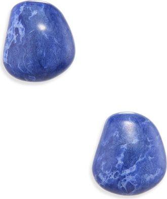 Lele Sadoughi Collector Baroque Stone Stud Earrings in Indigo at Nordstrom
