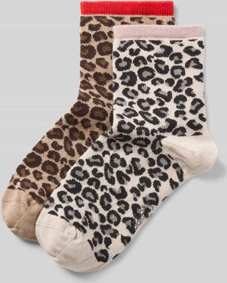 Jake*s Casual Socken im 2er-Pack mit gerippten B&uuml;ndchen in Sand, Gr&ouml;&szlig;e 35-38