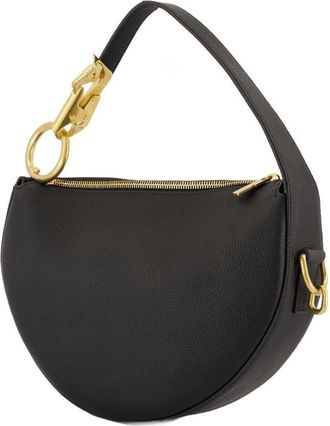 Burberry Womens Knight Shoulder Bag Black Calfskin