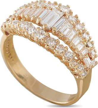 Luxury Bazaar 14K Yellow Gold 1.42ct Diamond Ring MF21-070826