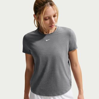 Nike Womens One Classic Dri-FIT Short-Sleeve Top in Grey | FN2798-086