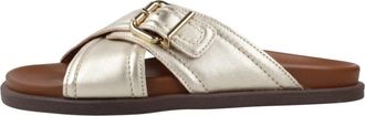 Alpe Gesp Sandaal Slippers - Dames - Sandalen - Geel - 39 EU - Schoenen