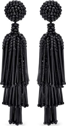 Oscar De La Renta Orecchini con nappa - Nero