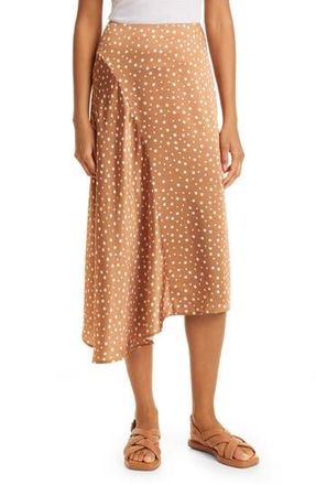 Vince Dot Print Satin Skirt in Honey at Nordstrom Rack, Size Xx-Large