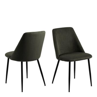 Furniture To Go Ines Dining chair in Olive Green Set of 4