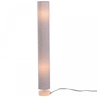 HOMCOM 120H cm Wooden Base Floor Lamp W/Linen Fabric-Grey | TJ Hughes Grey