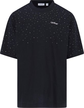Off-white T-Shirt Logo Strass