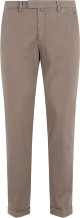 BRIGLIA 1949 Pantaloni con logo e risvolti - Toni neutri