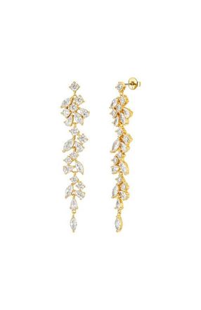 Untamed Petals Trixie Crystal Drop Earrings in Gold at Nordstrom