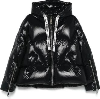 Khrisjoy Zwarte Puffer Donsjas Veer - Dames - Gewatteerde jassen - Zwart - M - Nylon - Jassen