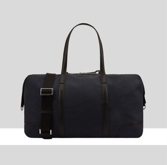 Paul Costelloe Mens Andrew Leather Holdall Bag - Blue - One Size