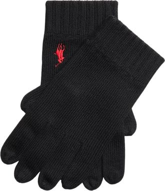 Polo Ralph Lauren Gloves - Heren - Handschoenen - Zwart - ONE Size - Wol - Accessoires