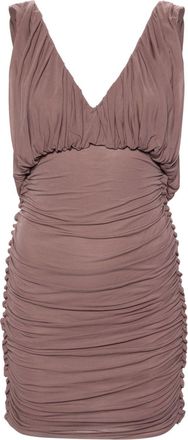 Saint Laurent Des Bois Gathered Mini Dress - Womens - Cupro