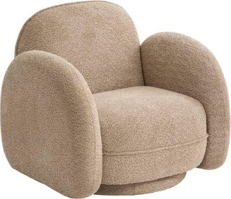 Atmosphera Sill&oacute;n Giratorio Fiva, 78 Cm De Altura, Color Beige - Atmosphera Cr&eacute;ateur DInt&eacute;rieur