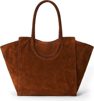 Staud Maude Suede Tote Bag in Tabac at Nordstrom