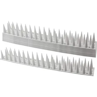 OEM Pinchos Antip&aacute;jaros, 14 Unidades, P&uacute;as Antipalomas, 4,6 Metros, 3 Filas, Pl&aacute;stico, Disuasivo Para Gatos, Gorriones, Alf&eacute;izares, Tejados, Blanco - Crez