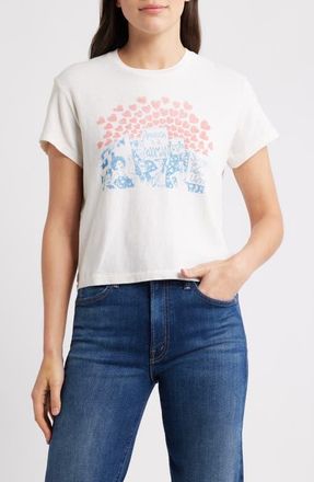 Re/Done 50s Sisters Boxy Graphic T-Shirt in Vintage White at Nordstrom, Size Xx-Large