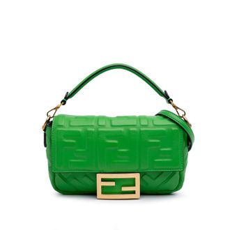 Fendi Baguette Geperst Ff Schoudertas