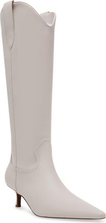 Steven New York Britt Knee High Western Boot in Bone at Nordstrom Rack, Size 9.5 Regular Calf