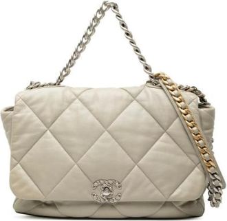 Chanel Borsa Pre-owned Maxi 19 Flap - - Pre-owned - Donna - Grigio - ONE SIZE