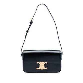 Celine Pre-owned Celine Shiny Calfskin Triomphe Claude Shoulder Bag Ladies WJNFIA8RXYXGLOY3