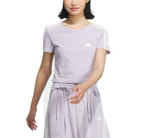 adidas (WMNS) adidas Dance Short Sleeve T-Shirt Asia Sizing Purple JI9794