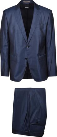 HUGO BOSS Slim Fit Pak - Heren - Business pakken - Blauw - XL - Wol - Kostuums