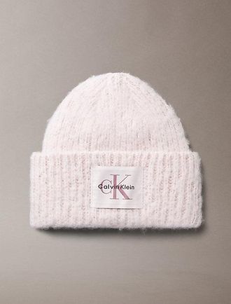 Calvin Klein Gorro De Punto Mullido Con Forro De Sat&eacute;n