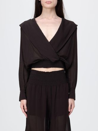 Pinko Blusa con cappuccio in cr&ecirc;pe