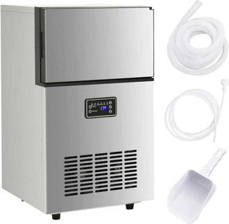 vidaXL Vidaxl - M&aacute;quina De Hacer Cubitos De Hielo Plateada 45 Kg/24 H