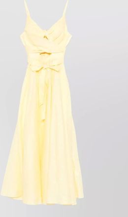 Zimmermann midi dress cut out bow tie waist