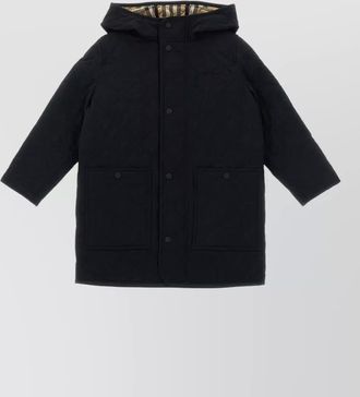 Burberry harrison kids quilted hooded nylon coat