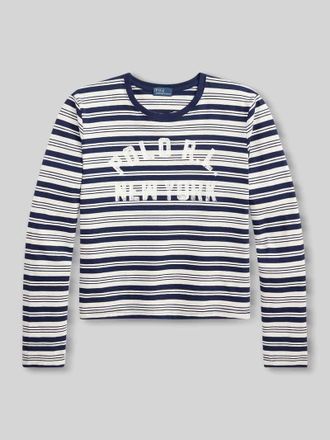 Polo Ralph Lauren Regular Fit Langarmshirt aus reiner Baumwolle in Marine, Gr&ouml;&szlig;e XL