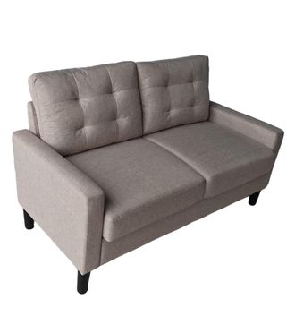 Home Heavenly Sof&aacute; de 2 plazas en tela antimanchas en beige 86 x 140 x 76 cm