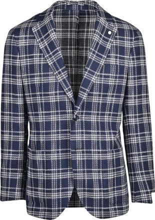 Lubiam Rounded Blazer Jacket - Blue