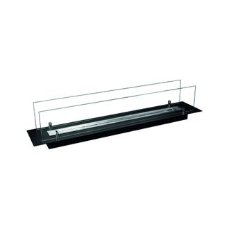 Dmora Quemador Dsase, Hornillo, Elemento Calefactor, Incinerador, Made In Italy, 99x19 H21 Cm, Negro Y Plata - Dmora