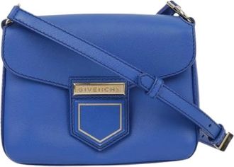 Givenchy Pre-owned Cross Body Bags, female, Blue, Size: ONE SIZE Pre-owned Nobile Mini Shoulder Crossbody Bag