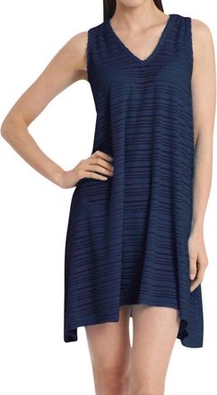 Jordan Taylor V-Neck Handkerchief Dress In Blue