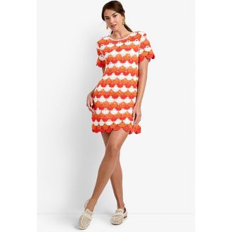 Trina Turk Solana Beach Dress in Calypso Coral Whitewash at Nordstrom, Size Xx-Large