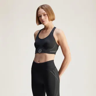 adidas ADIDAS by Stella McCartney Womens TruePace High Support Sports Bra - Black - Size M (A-B)