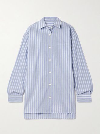 Maria McManus Camicia Oversize In Cotone Biologico A Righe - Blu