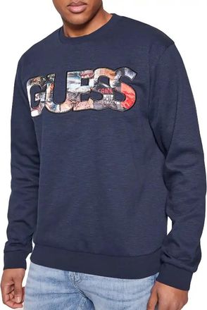 Guess Originele Big Logo Sweatshirt - Heren - Sweatshirts - Blauw - S - Hoodies & sweatvesten
