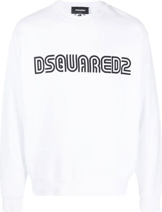 Dsquared2 logo-print cotton sweatshirt - men - Cotton - L - White