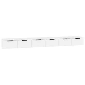 Berkfield Home Wall Cabinets 2 pcs White 102x30x20 cm Engineered Wood | Size: 102 x 30 x 20 cm