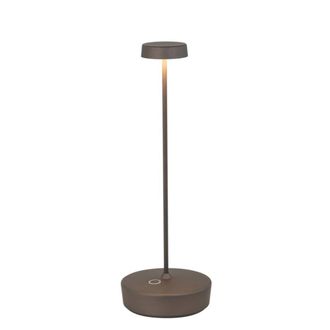 Zafferano L&aacute;mpara de mesa led titanio mate regulable zafferano