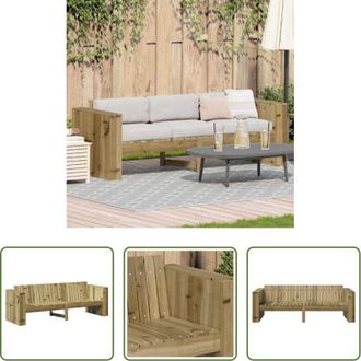 vidaXL vidaXL Divano in legno massello - Divano da giardino Marrone 185,5 x 60 x 62 cm Pino massello