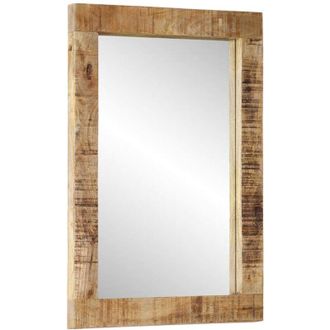 vidaXL Mirror 70x50 cm Solid Wood Mango and Glass vidaXL