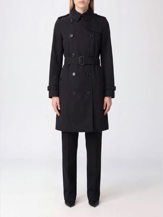 Burberry Trench doppiopetto in cotone lungo al ginocchio con cintura e mostrine