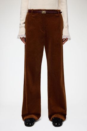 Ganni Kat Belt Small in Burgundy - Size XS/S Red